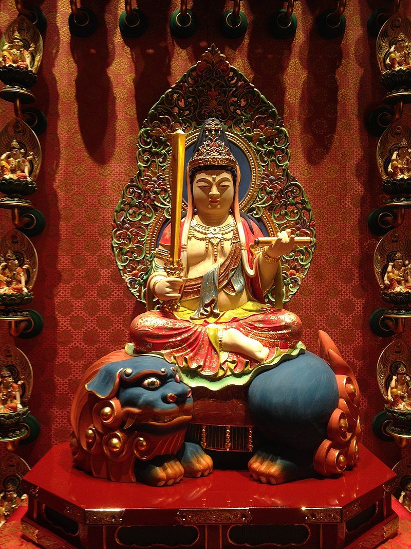 Manjushri at Buddha Tooth Relic Temple and Museum, Singapore – Wikipedia