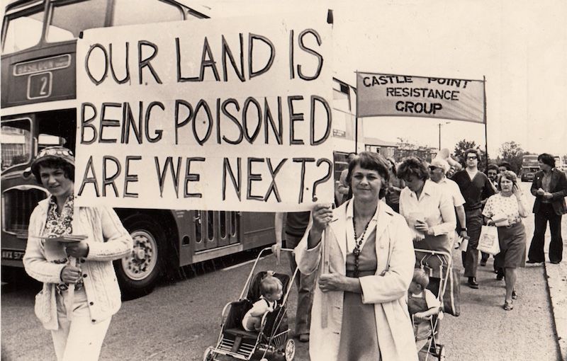 Poisoned-land protest, Canvey Island, 1975