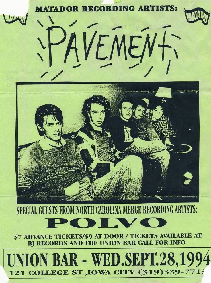 Pavement at the Union Bar, 1994
