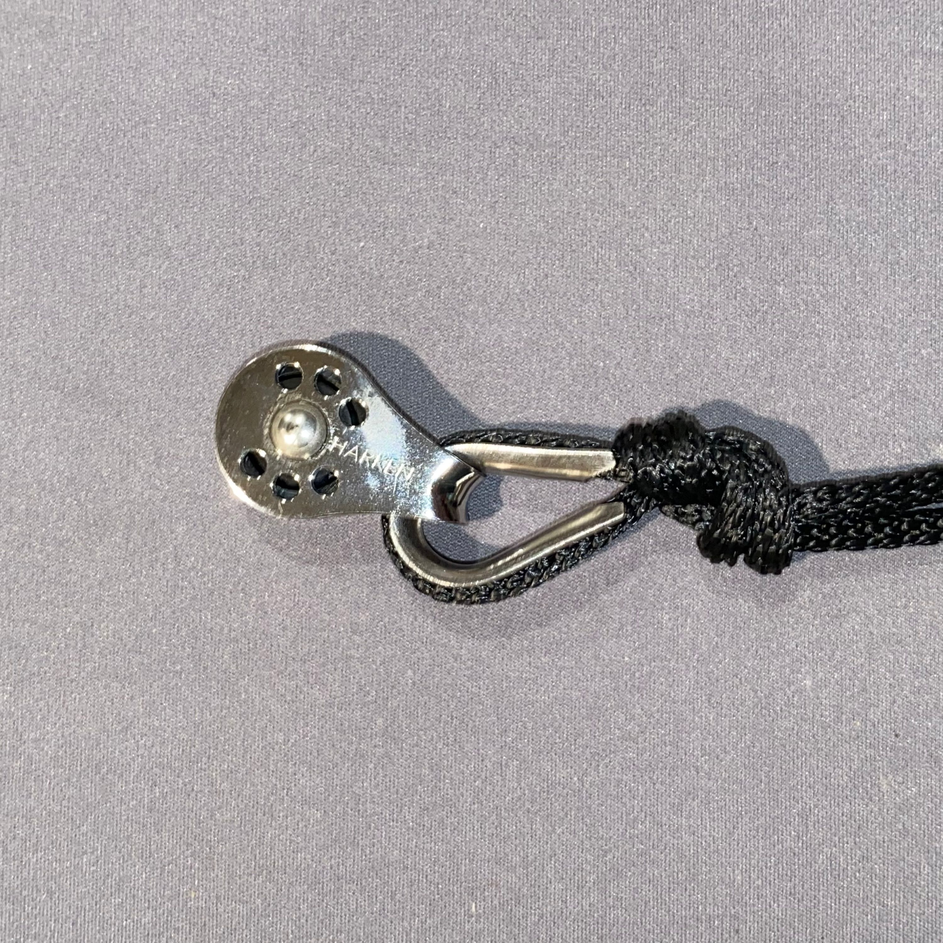 pulley attached to end of line using a figure 8 knot around a thimble