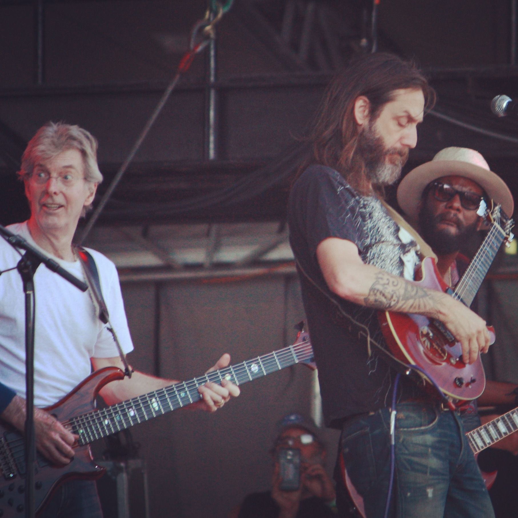 Phil Lesh, Gary Clark Jr. and Chris Robinson, August 28, 2016 / photo by Todd Wickersty