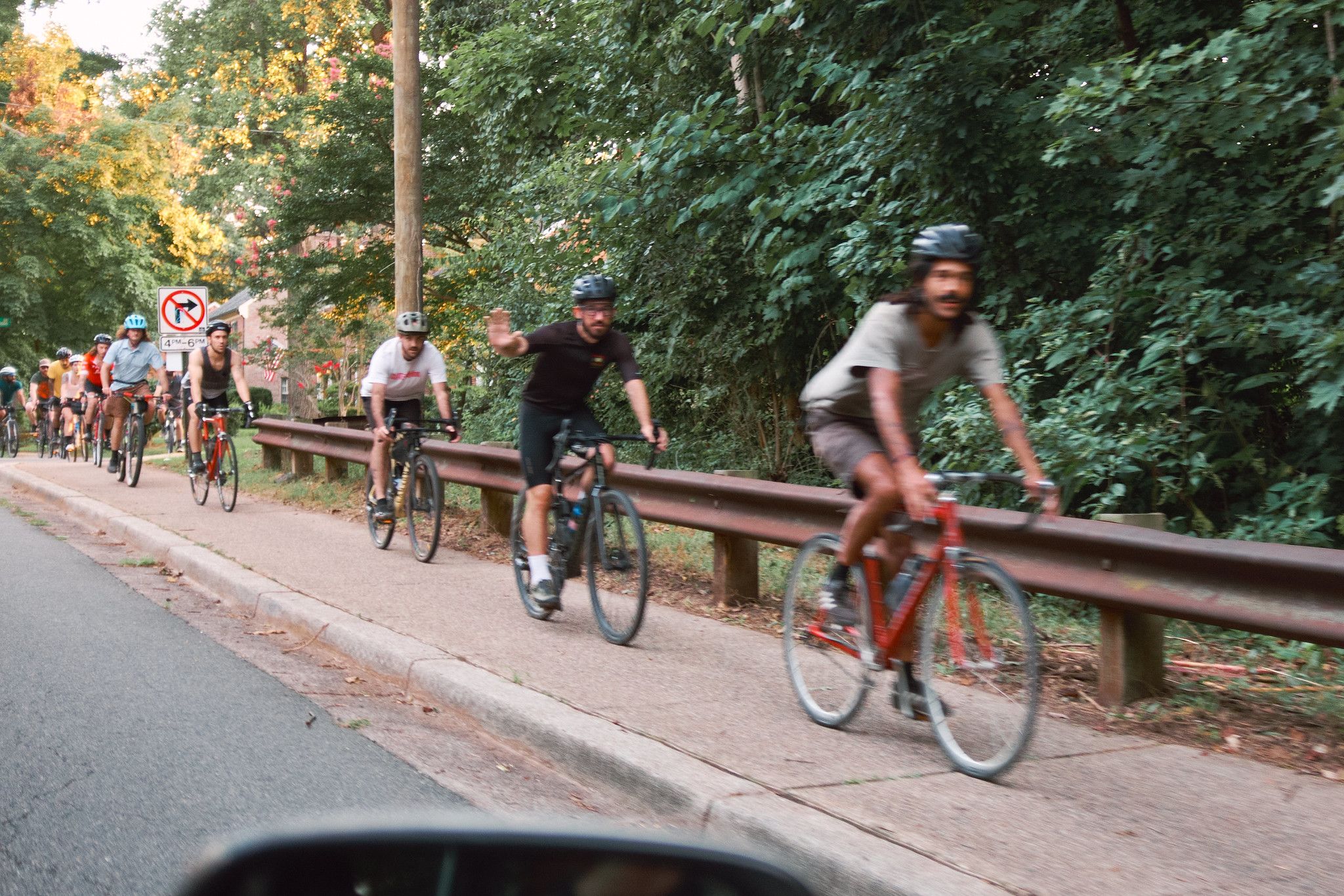 Cyclists on Westover Hills Blvd.