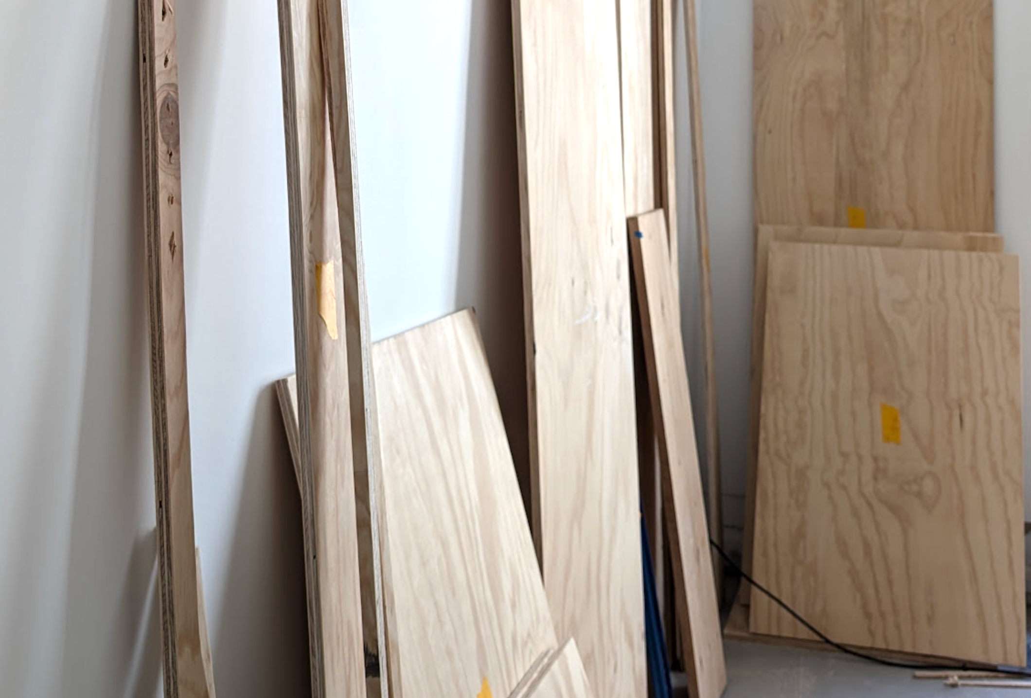 A small fraction of my plywood panel bounty.