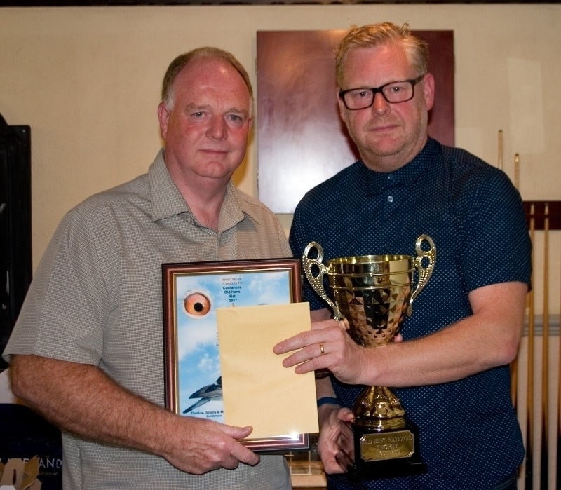Les Thurlow & Nick Adshead - Thurlow Strong & McCluskey winners of 1st Coutances Nat Old Hens