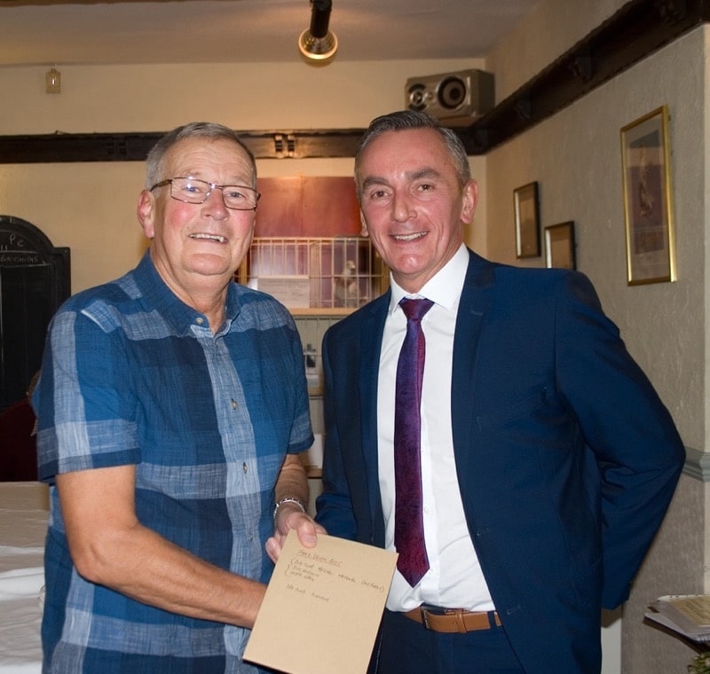 John Best & Son receiving their prizes from Barry Winter