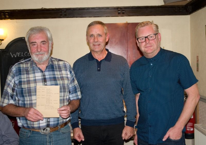 Dave McSween & Jim Sexton with Nick Adshead - They were 2nd highest prize winners in 2017