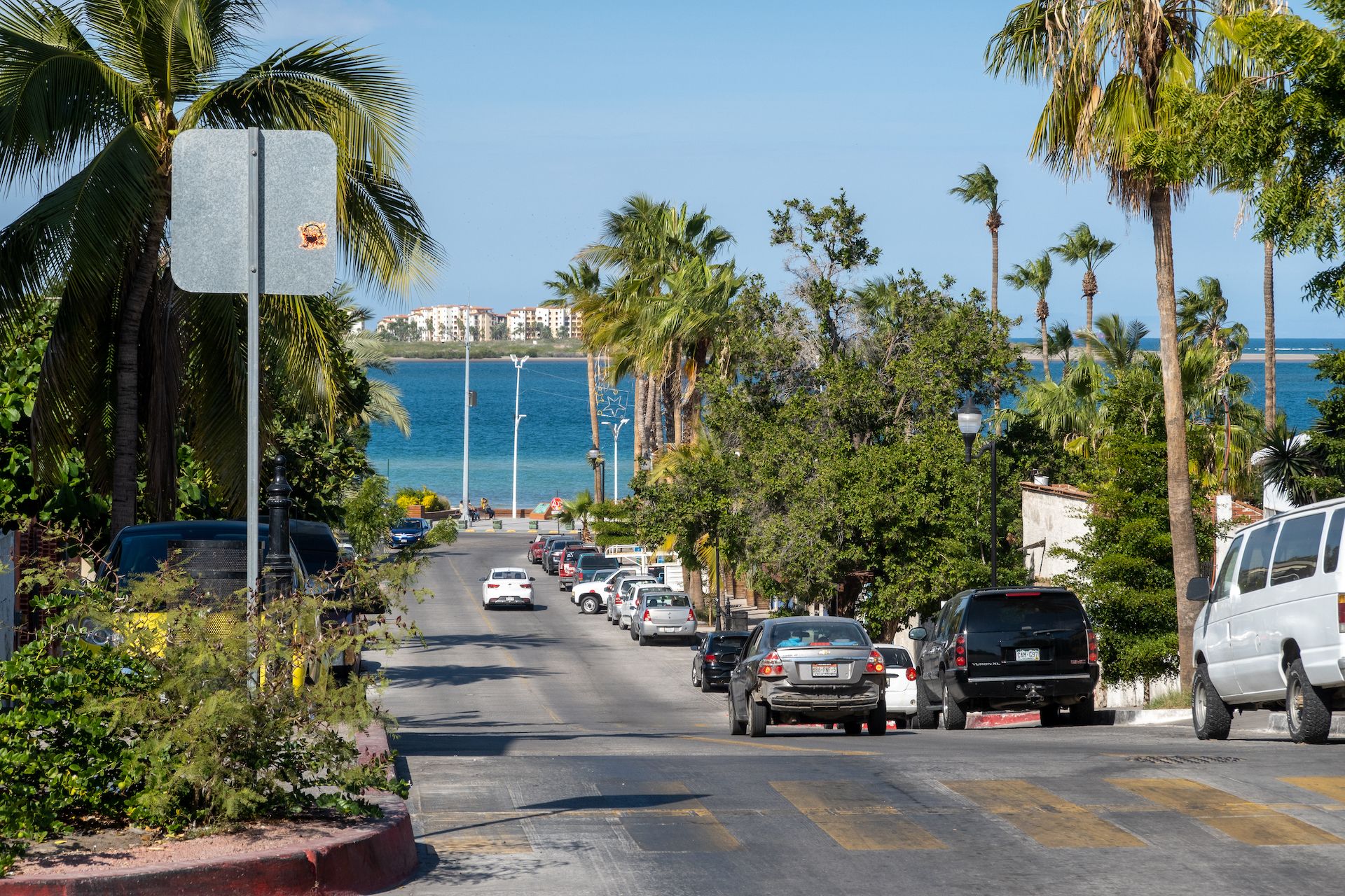 Street of La Paz overlooking the Sea of Cortez