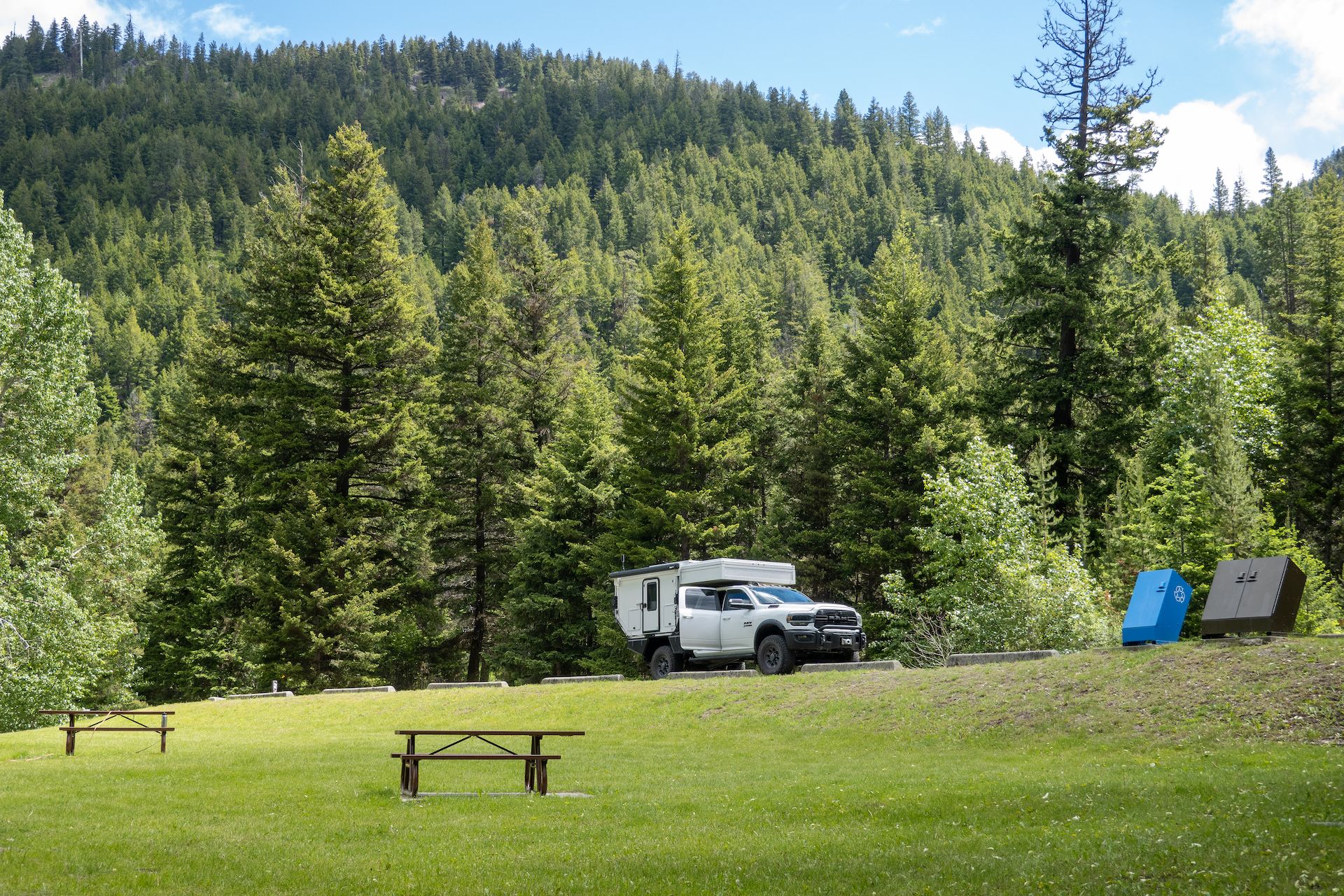 The province of British Colombia offers many rest areas on its highways and they are always spotless!