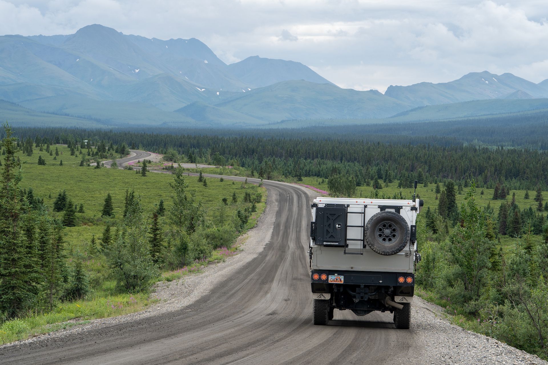 Driving the only road in the park to our campground, the Teklanika River Camp