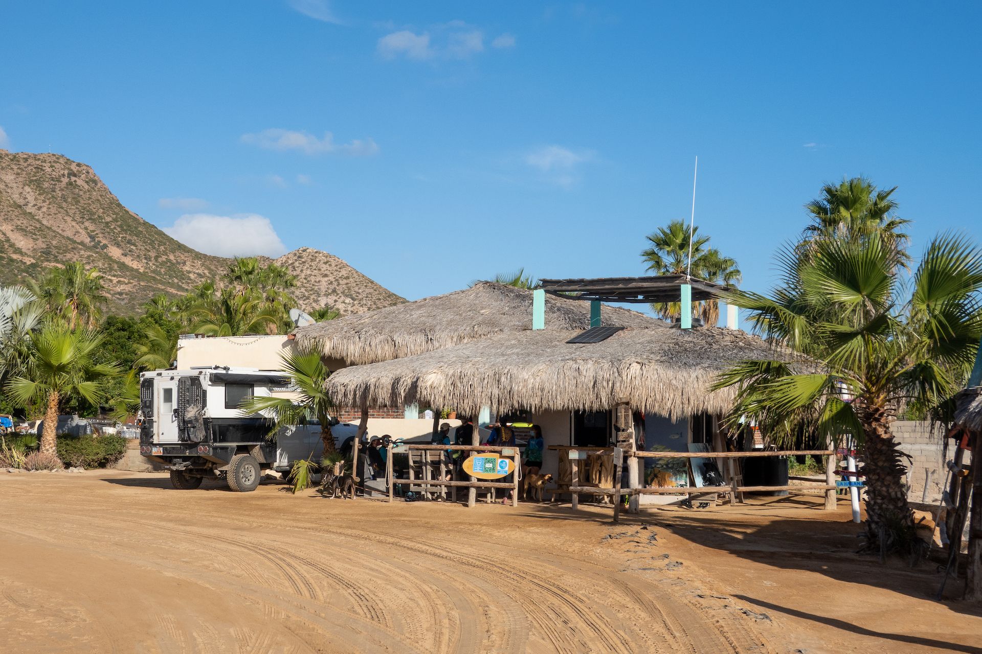 Parked next to our outfitter’s palapa