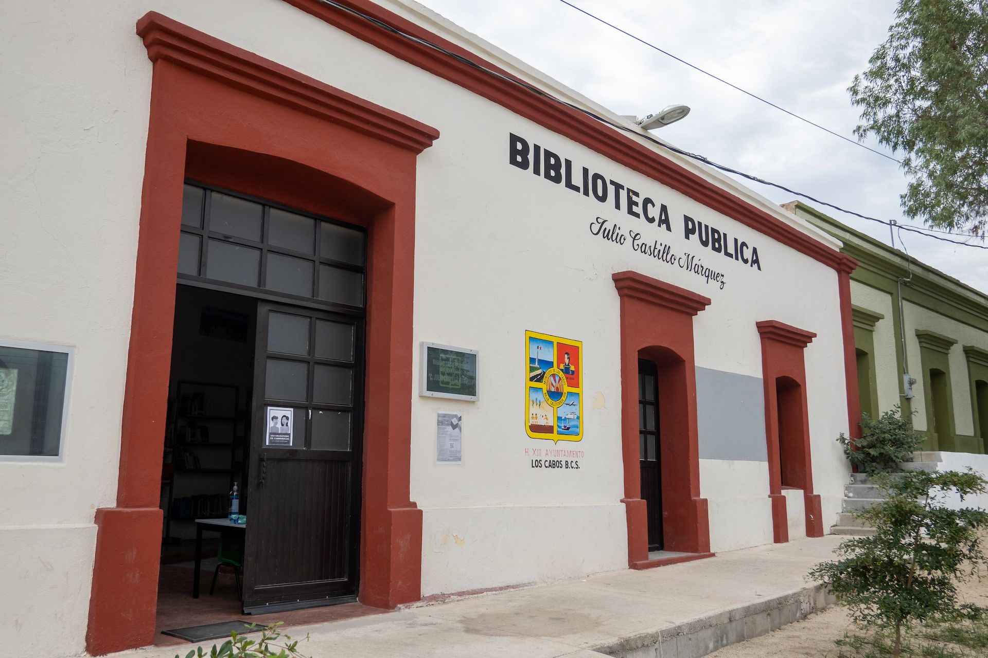 The local library in a beautiful colonial building