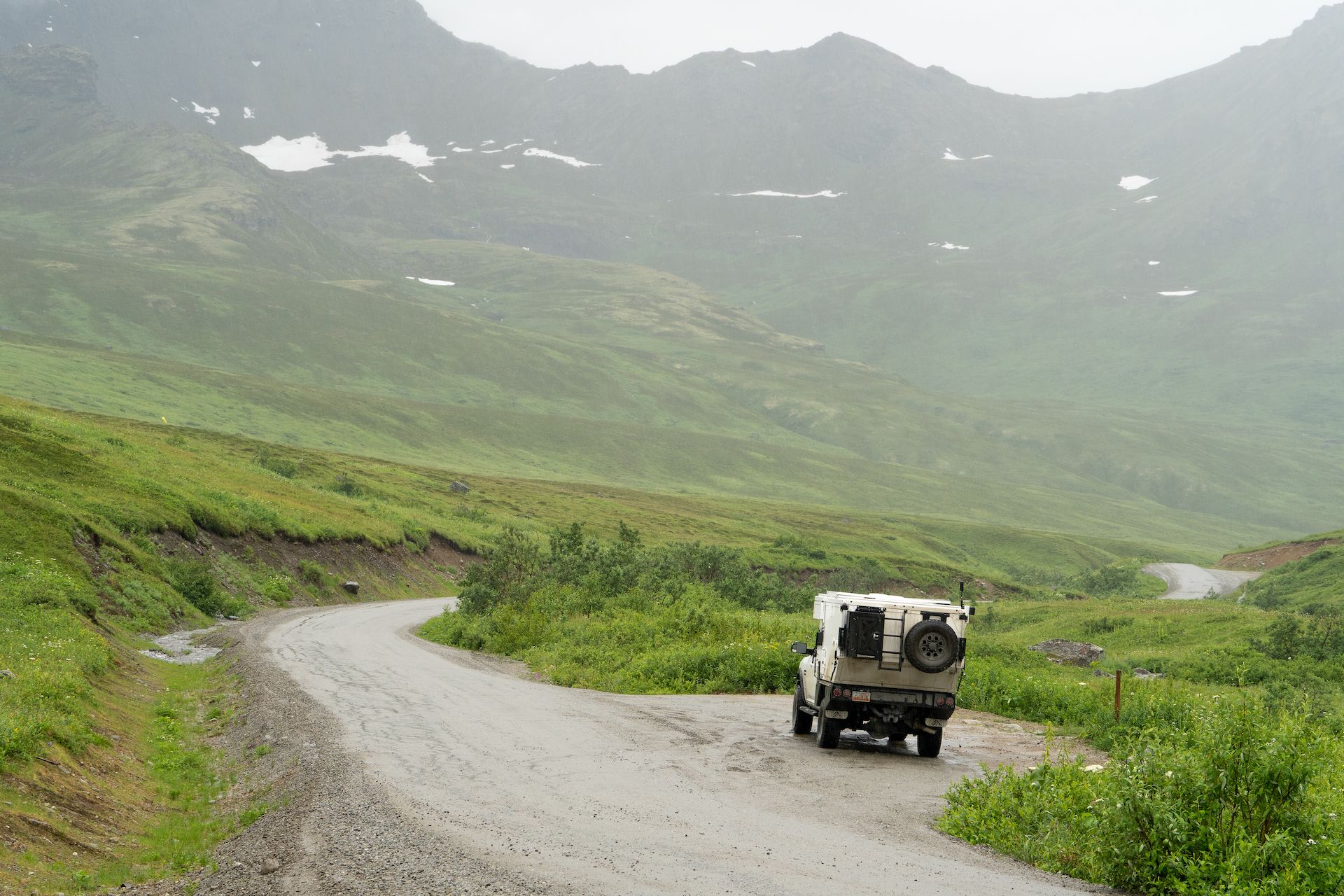 Hatcher Pass, still foggy, rainy and beautiful like last week