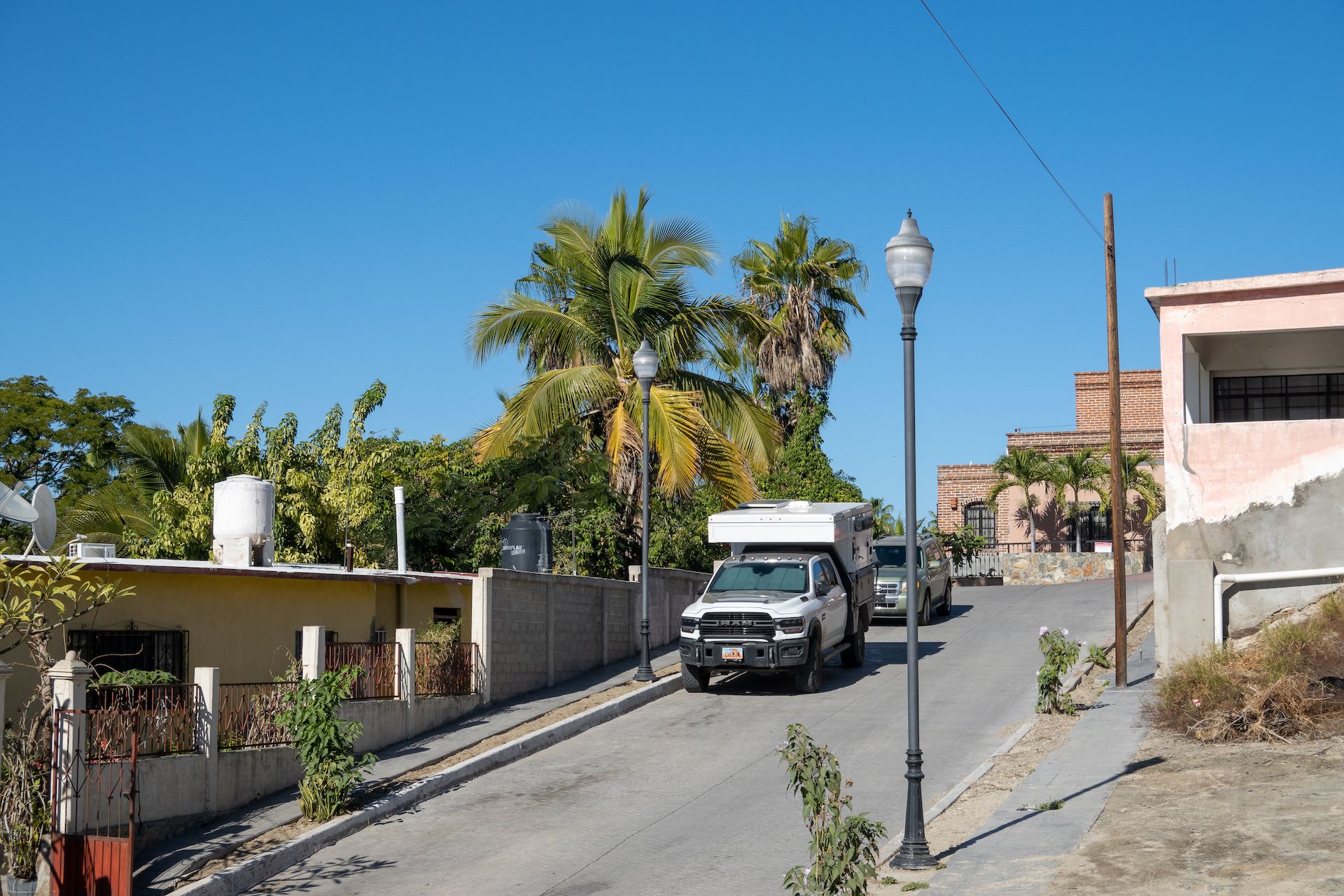 Parked in a quiet street of Todos Santos