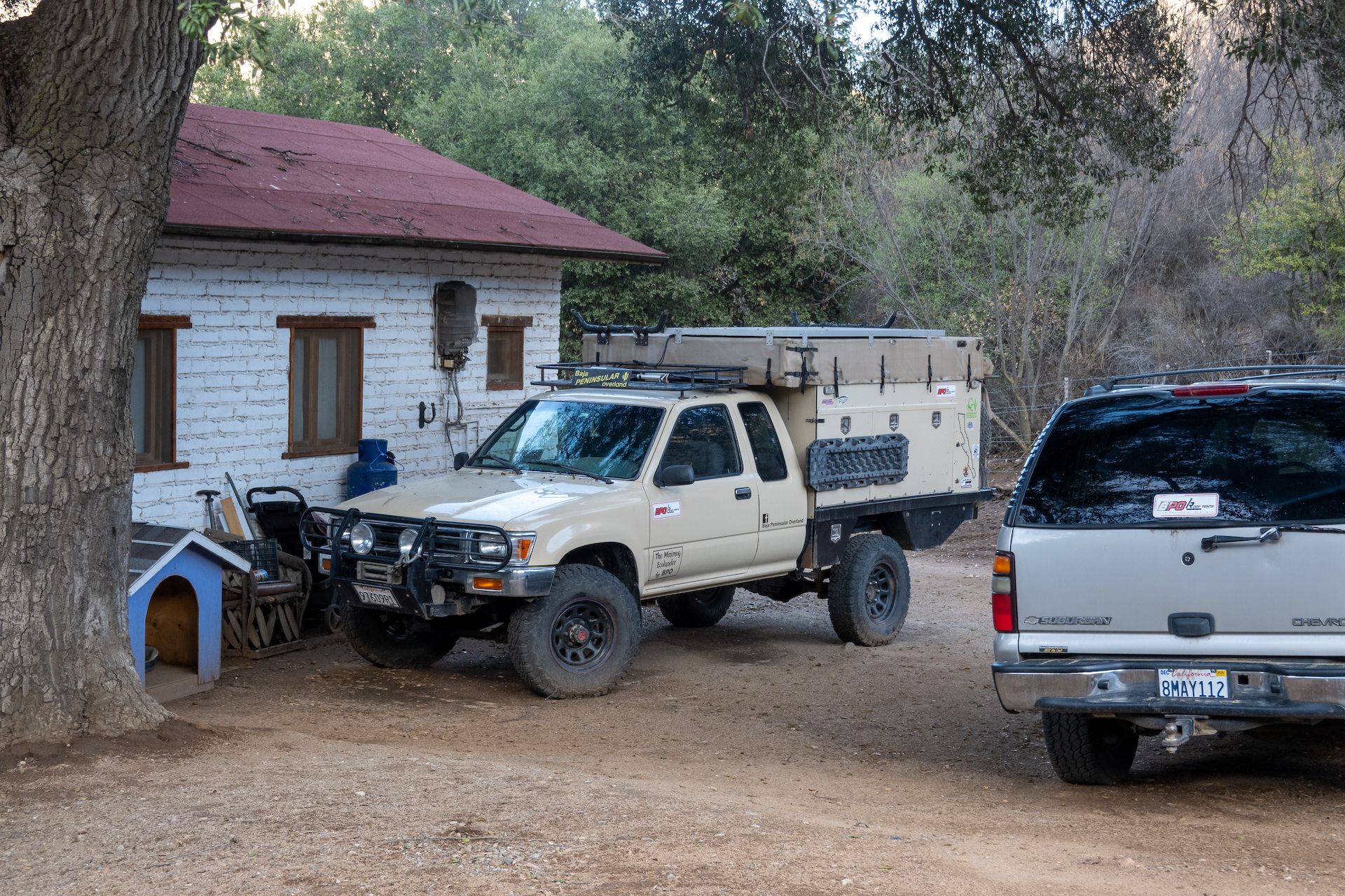 His previous custom built rig based on an old Toyota Hilux. It’s for sale!