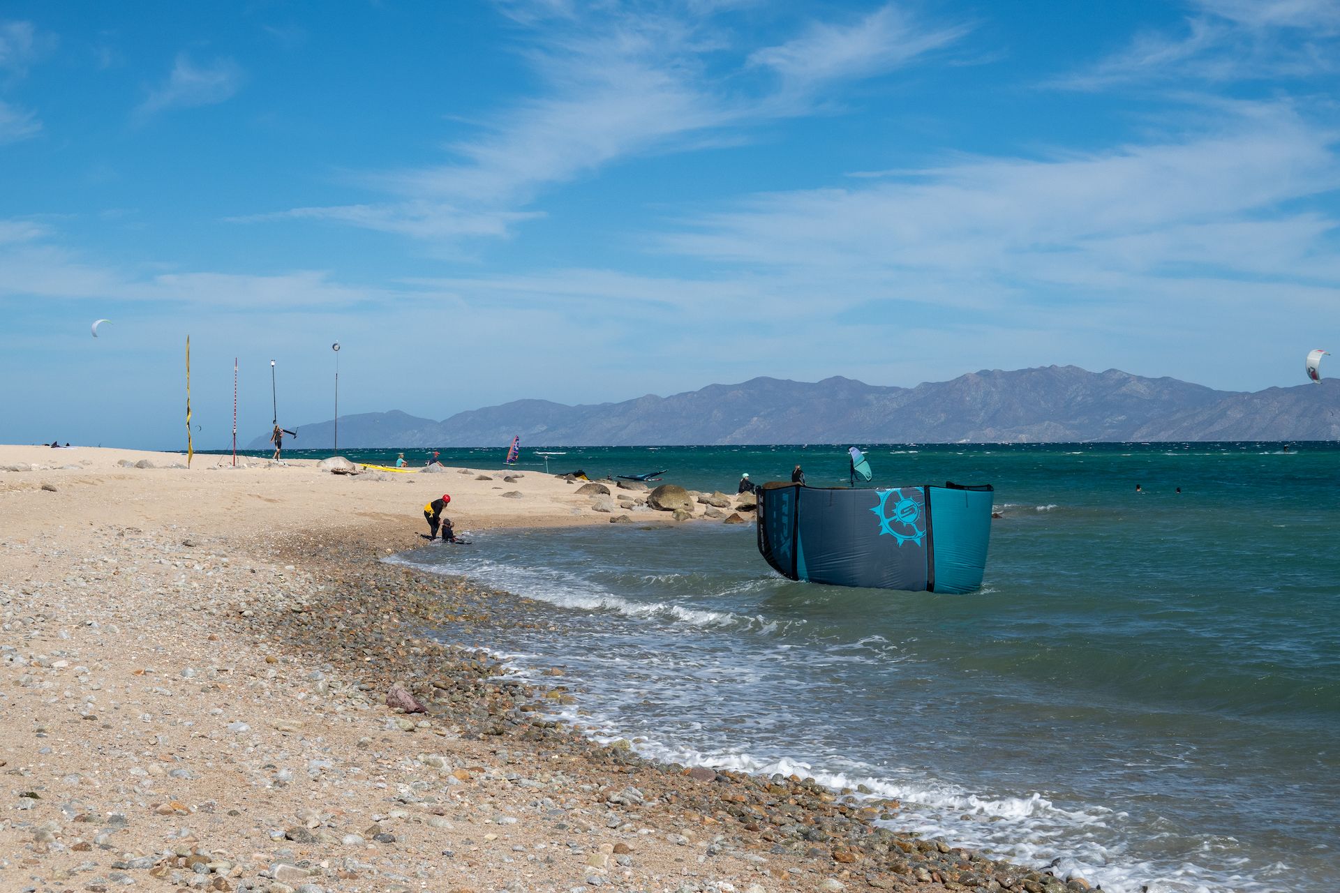 Perfect conditions for kite surfing