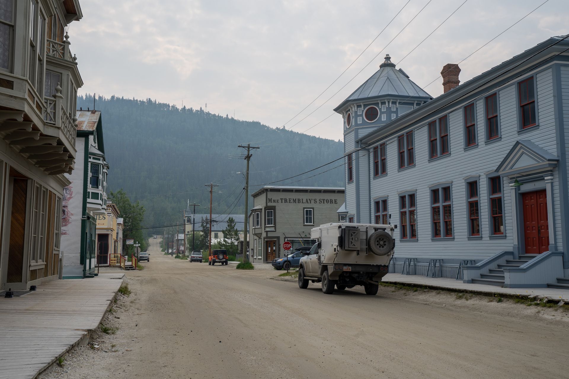 The town was a base during the 19th Klondike gold rush and it still has several preserved frontier-style buildings