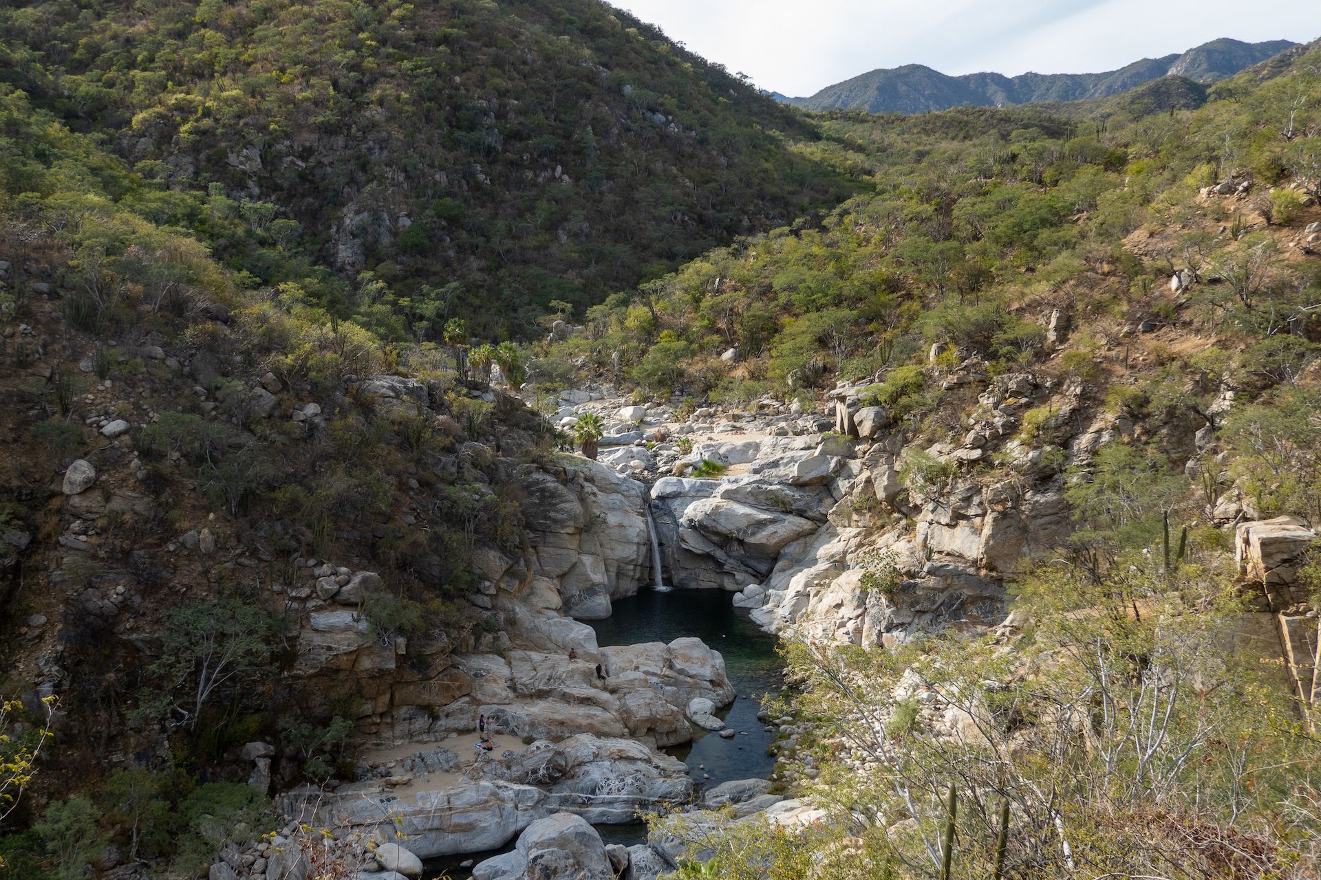 Hiking up to the waterfall