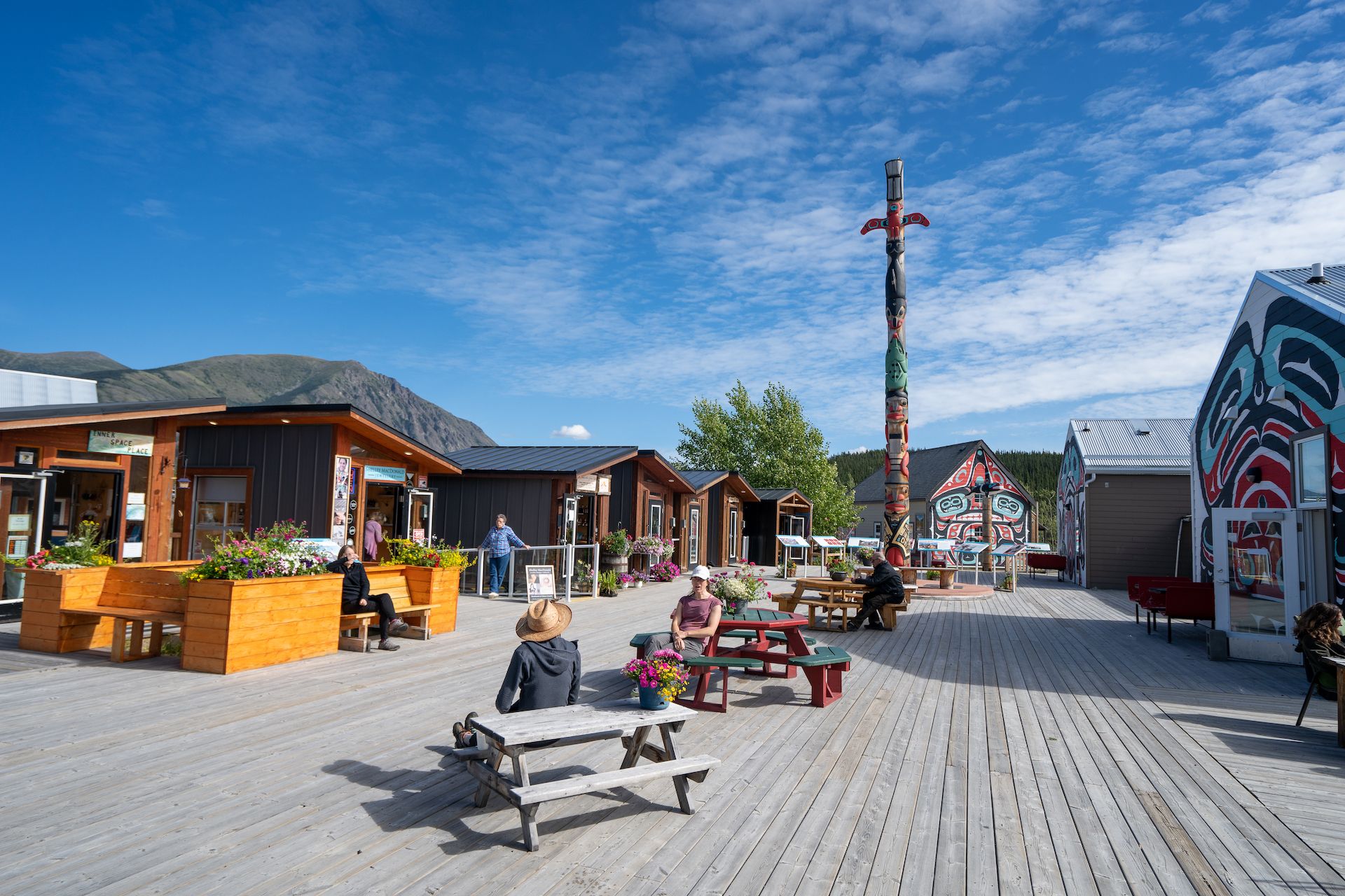 After we filled our buckets, we stopped at the nearby First Nation town, Carcross.