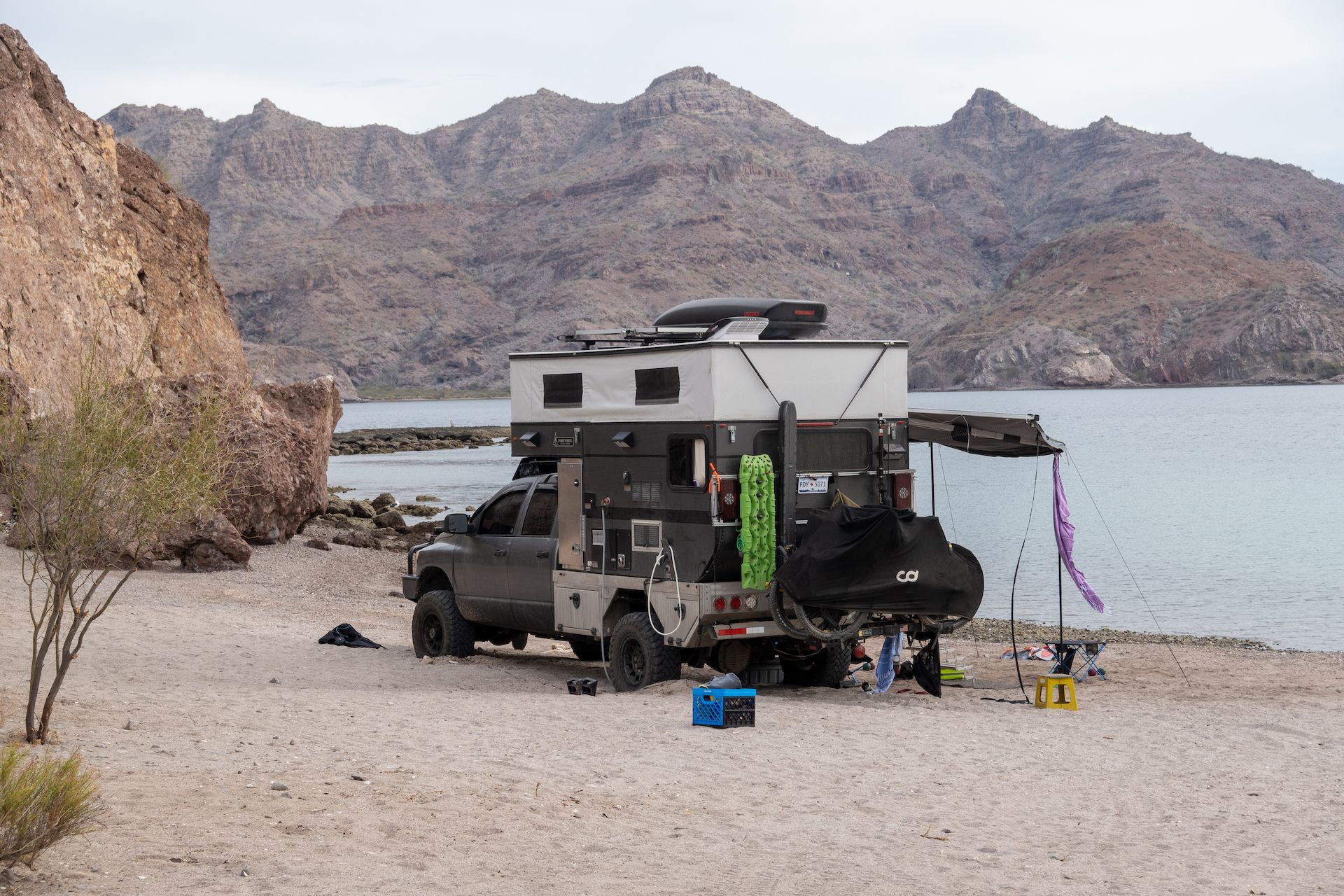 The rig of Chris, Cheryl, and their daughter Eva, Salt Lake City