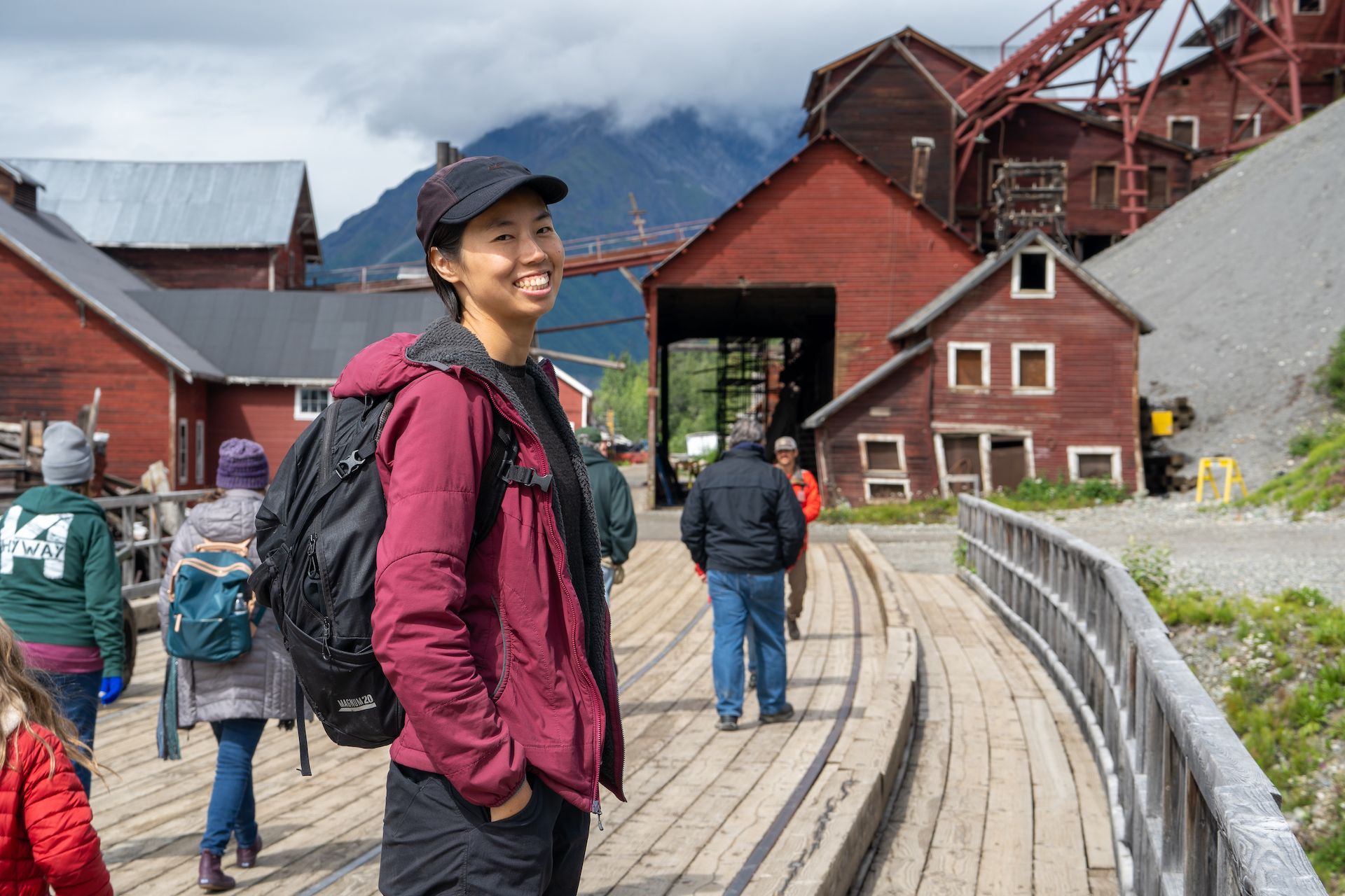 Kuan happily following the tour