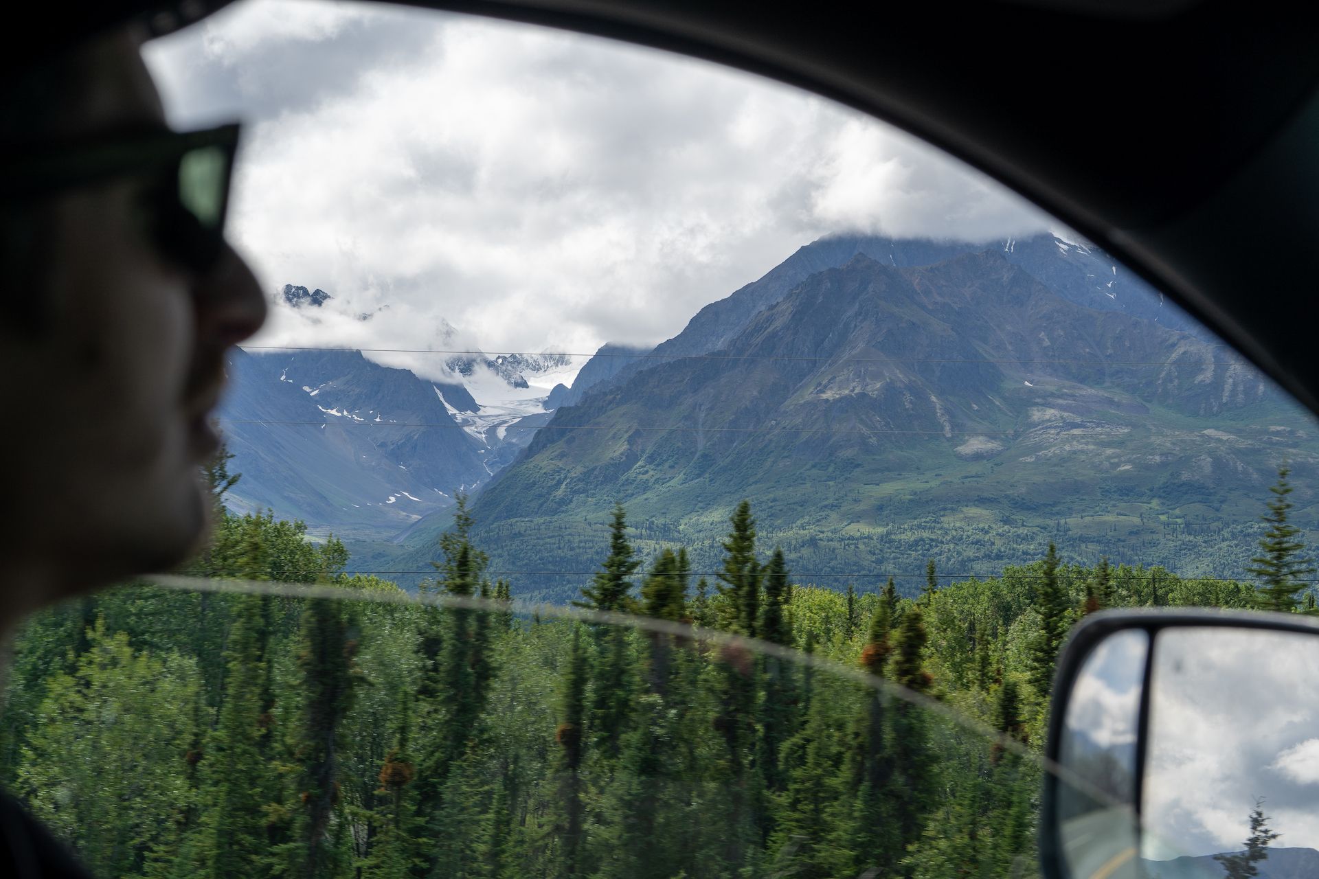 We saw many glaciers from the road to Palmer.