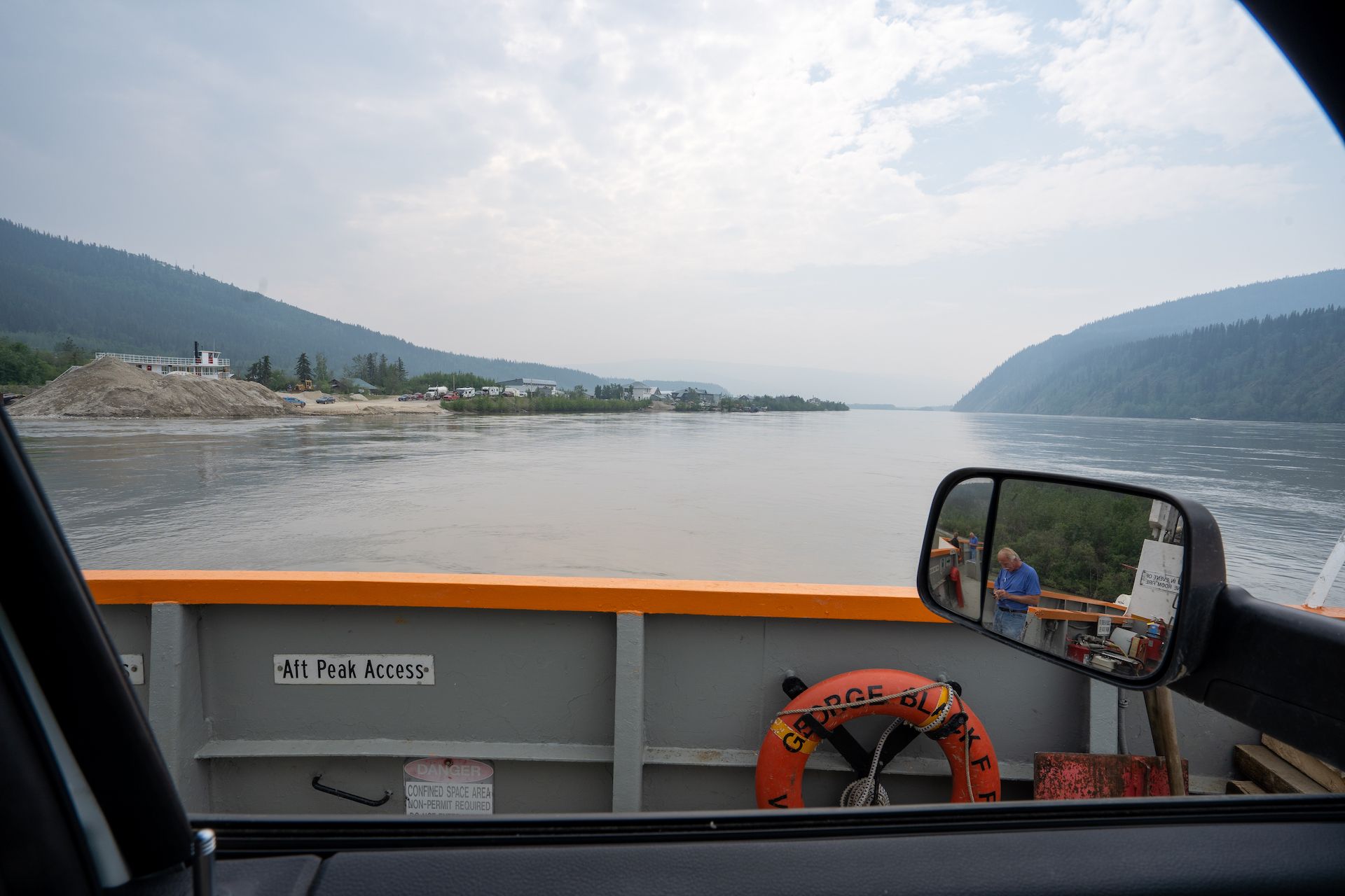 Crossing the Yukon river