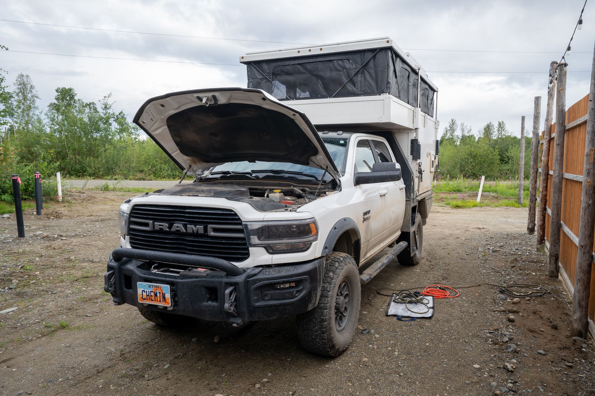 …while Victor did some basic maintenance on the truck