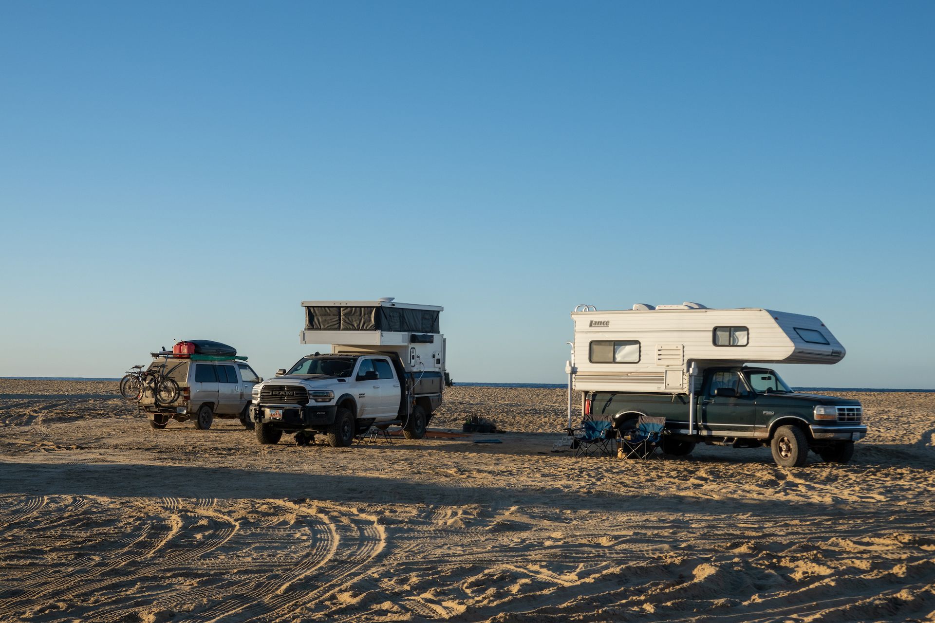 Our spot on the beach with Jordan & Andrea (left) + Beth & Will (right)