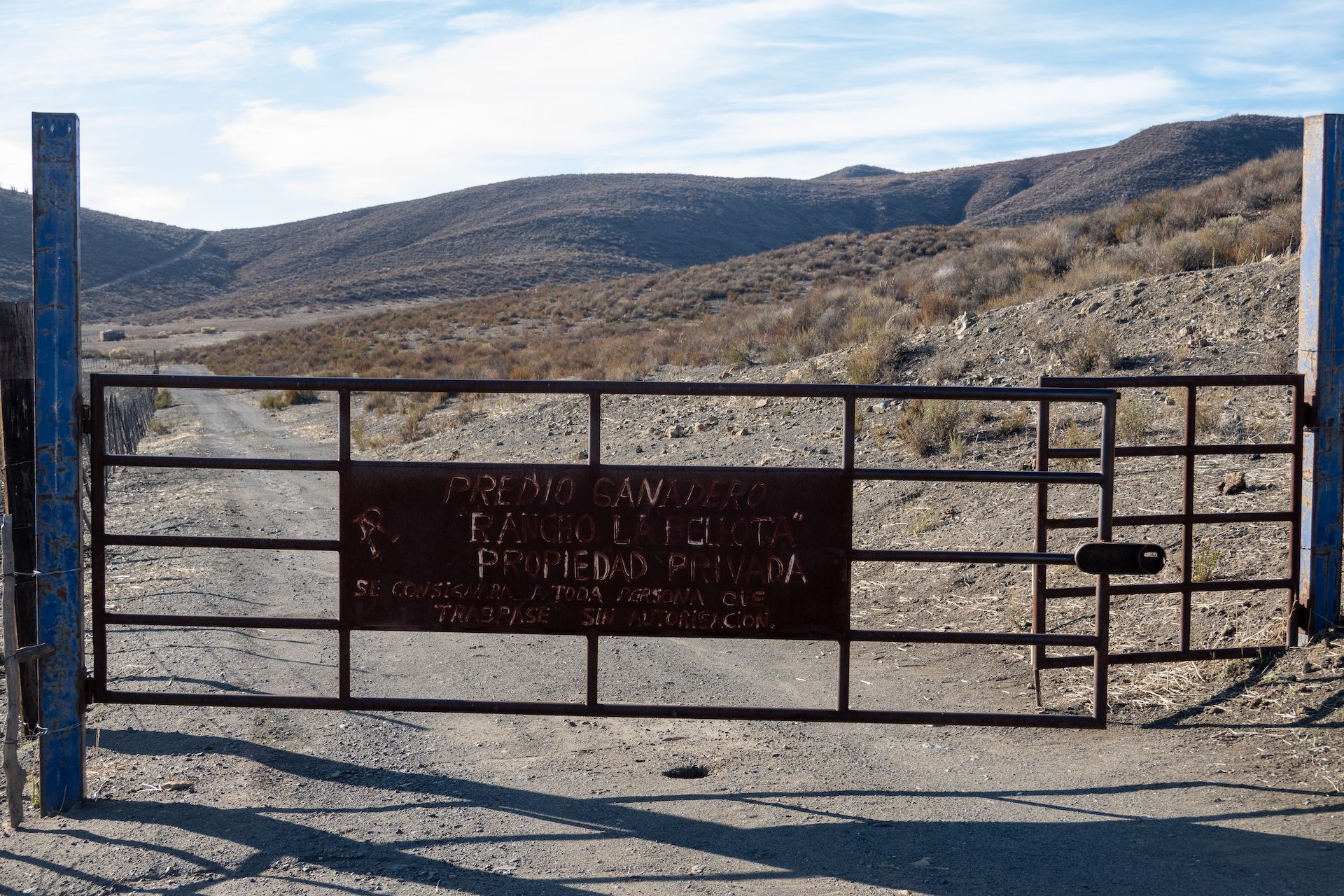 Metal gate to the ranch