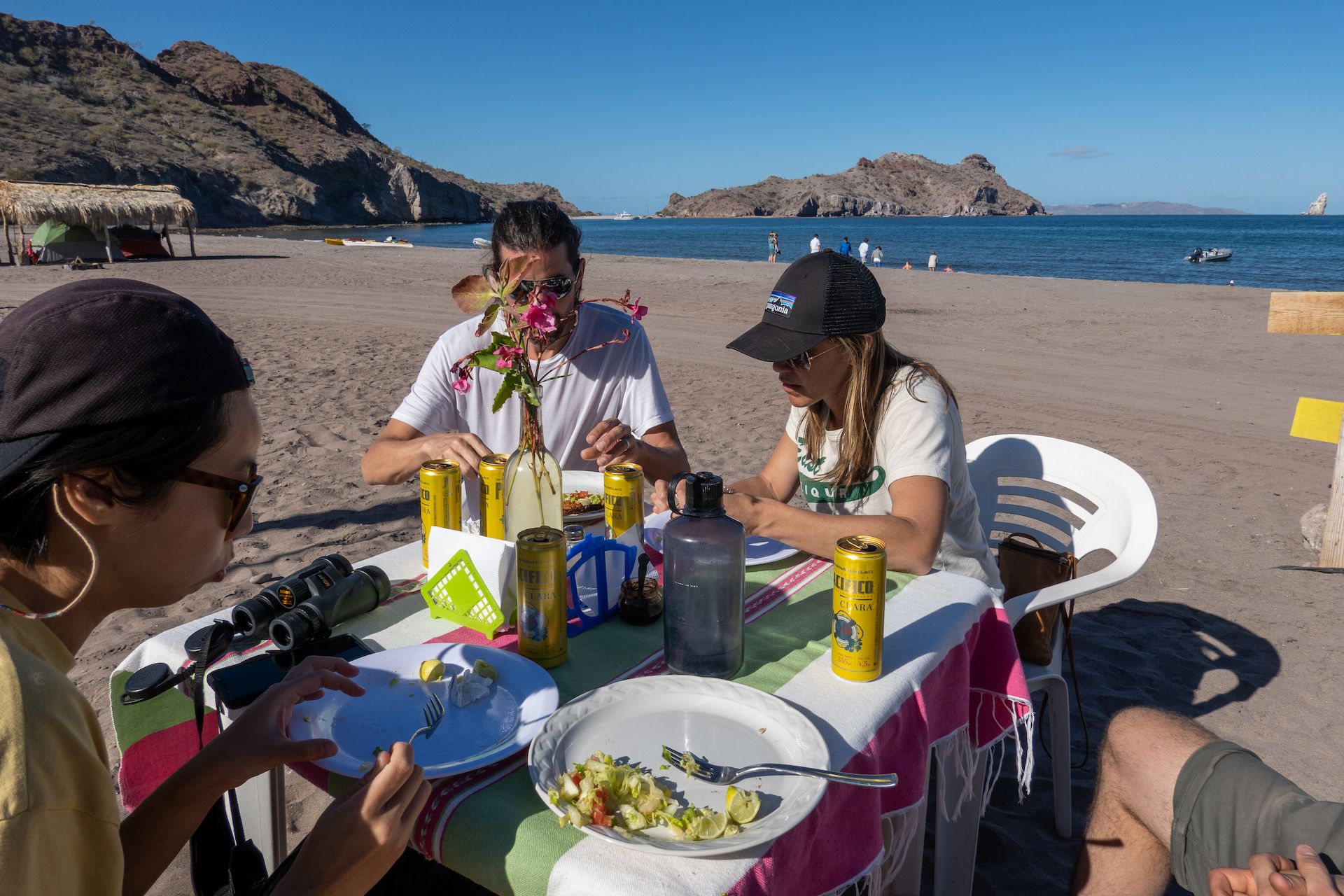 Fresh fish tacos and carne asada tacos (they are actually gone on the picture)