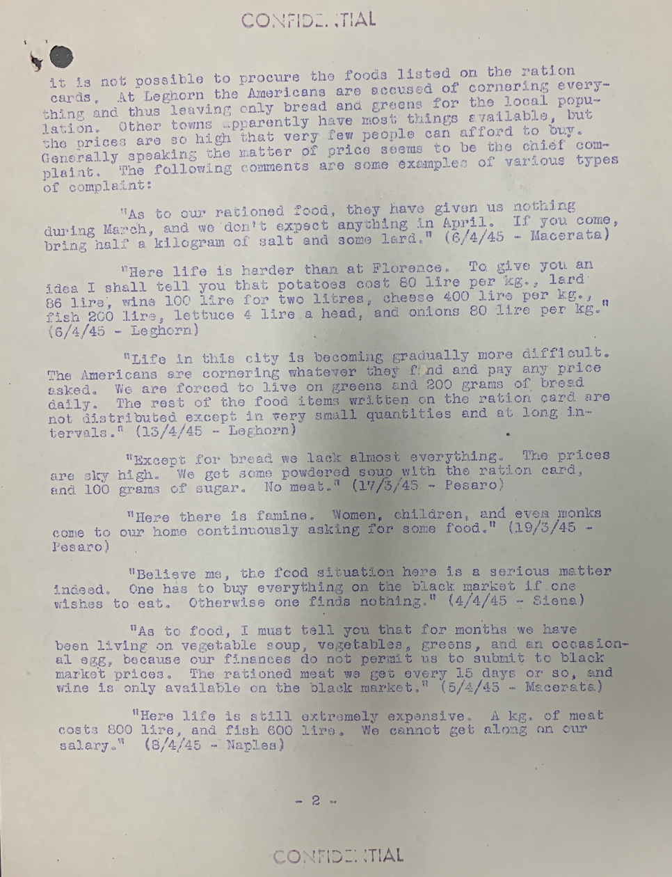 Source: “Appreciation and Censorship Report on Italian Civilian and Military Mail for Four Weeks Ending 14th April 1945,” May 4, 1945, WO 204/6761, TNA, p. 2.