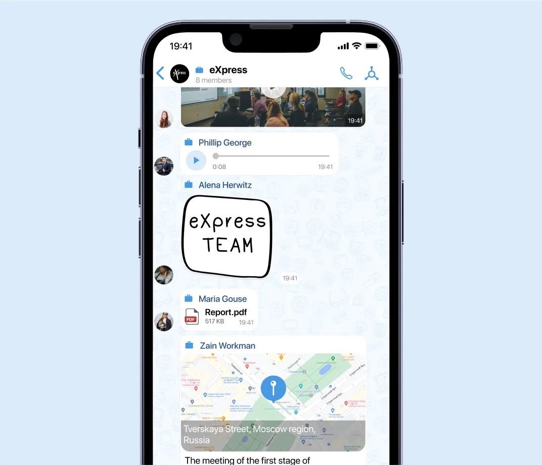 Mobile preview of eXpress.ms messenger