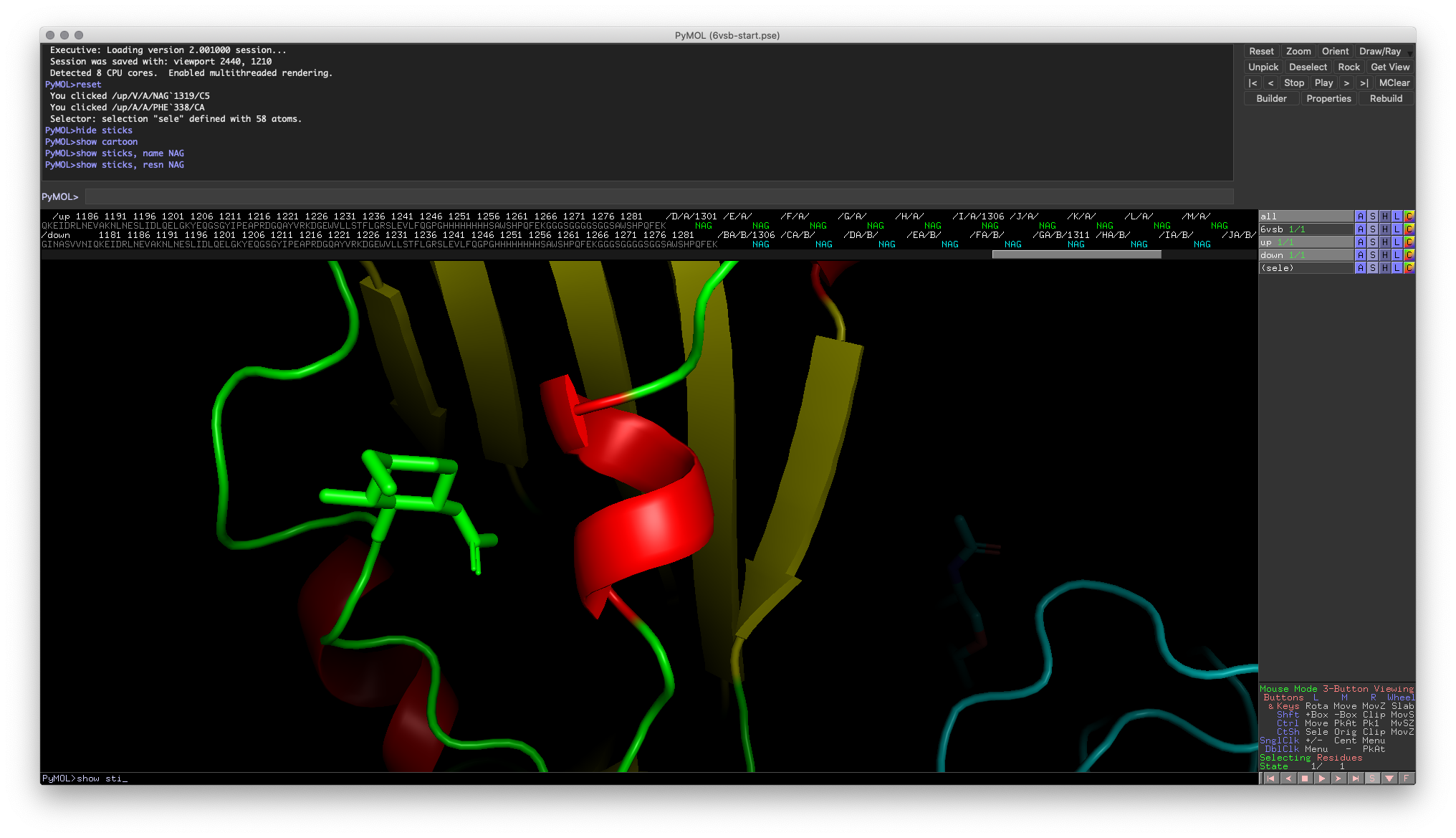 Fig. 2: Helix of interest on the RBD