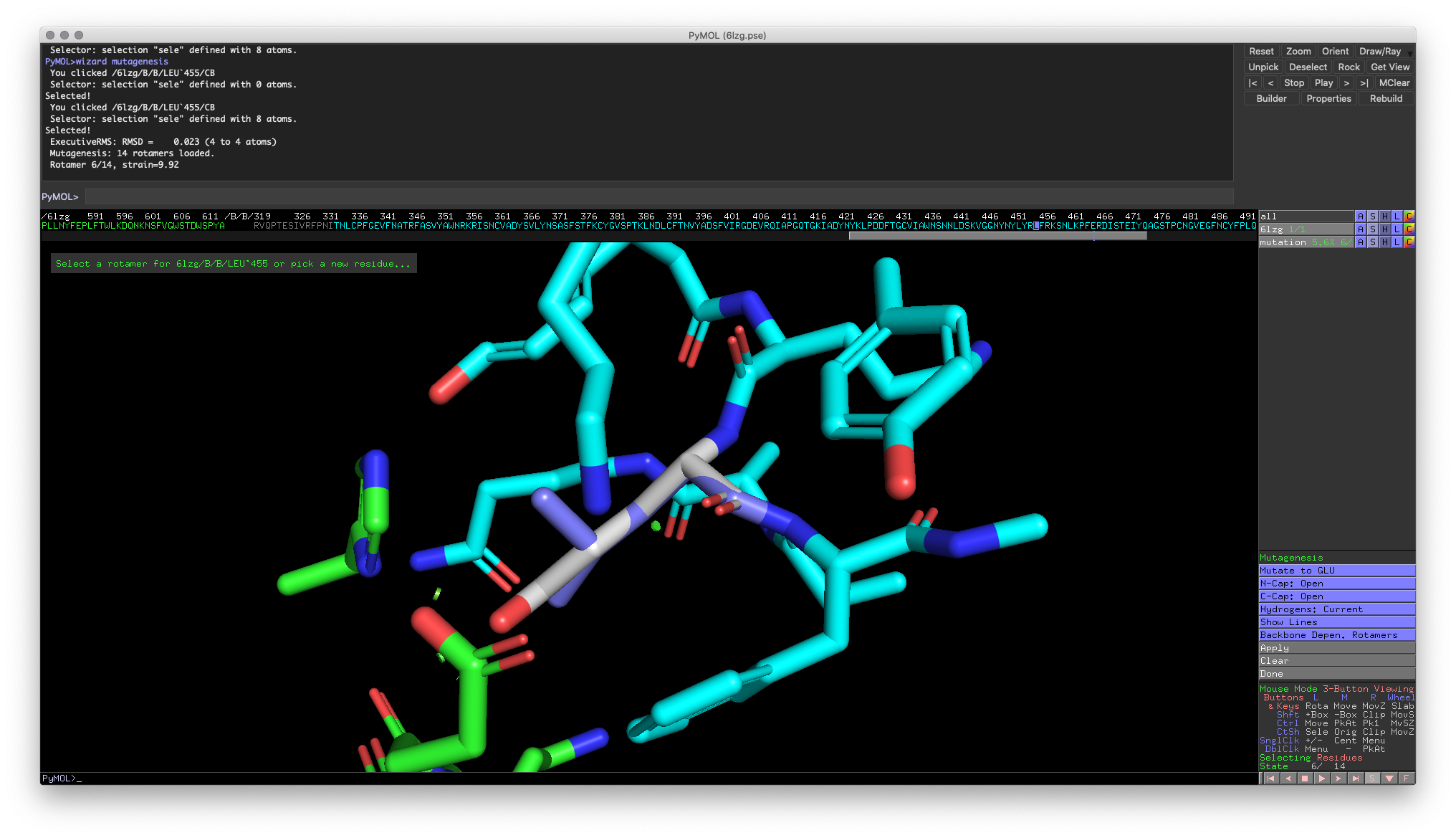 Hands-on Exercise 6: Example of a good mutation (Glutamine)