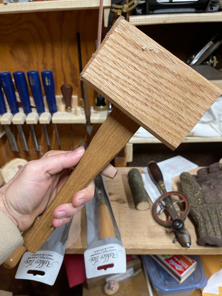 Shop-made mallet.