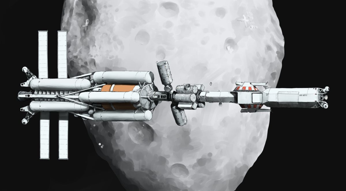 Moon Republic Space Battleship White Lake by ドロニー<