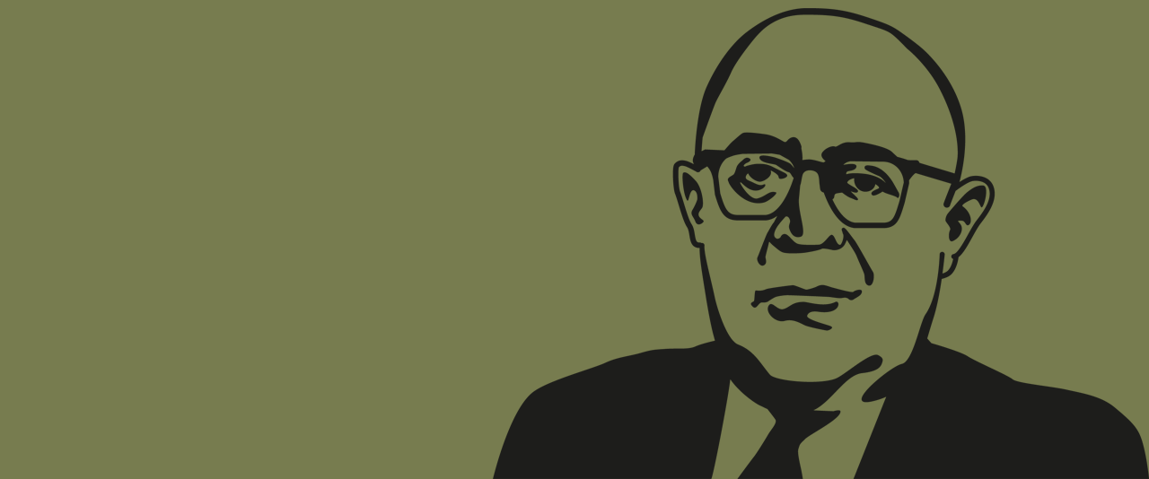 Theodor W. Adorno (stilisiert). © by Goethe-Universität Frankfurt am Main