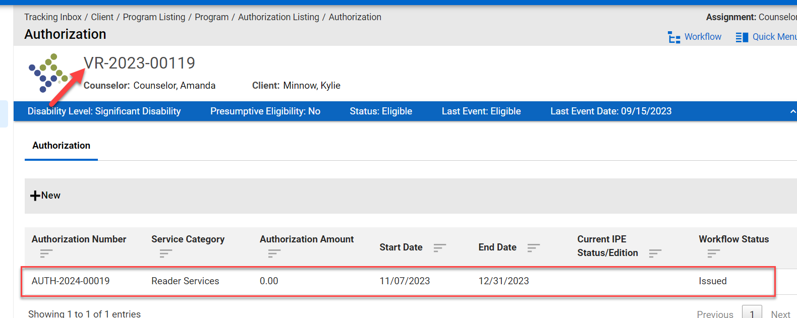  Authorization on client's program