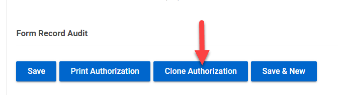 Button Added to Form: Clone Authorization