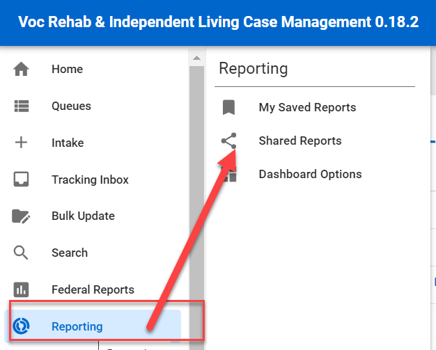 Main Menu > Shared Reports