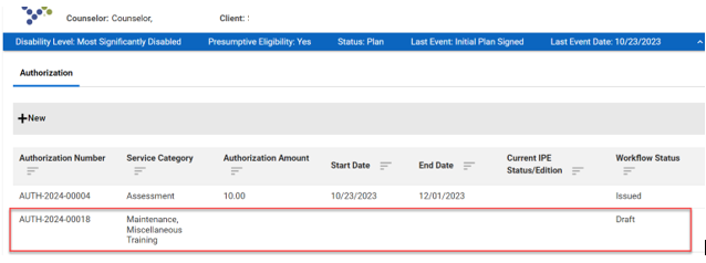 Authorization Listing