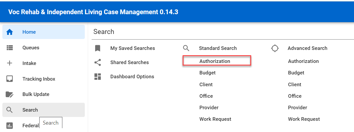  Navigating to the payment pending review through Standard Search > Authorization