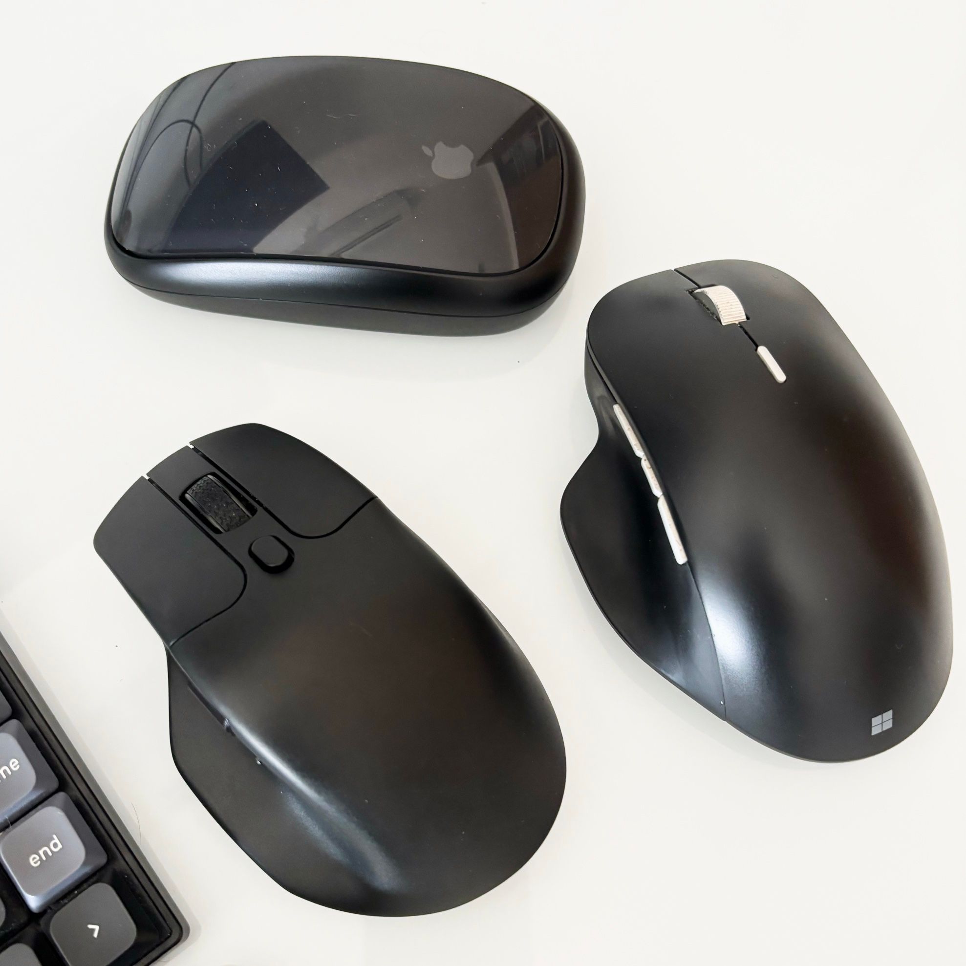 Keychron M6, Magic Mouse and MS Surface Precision
