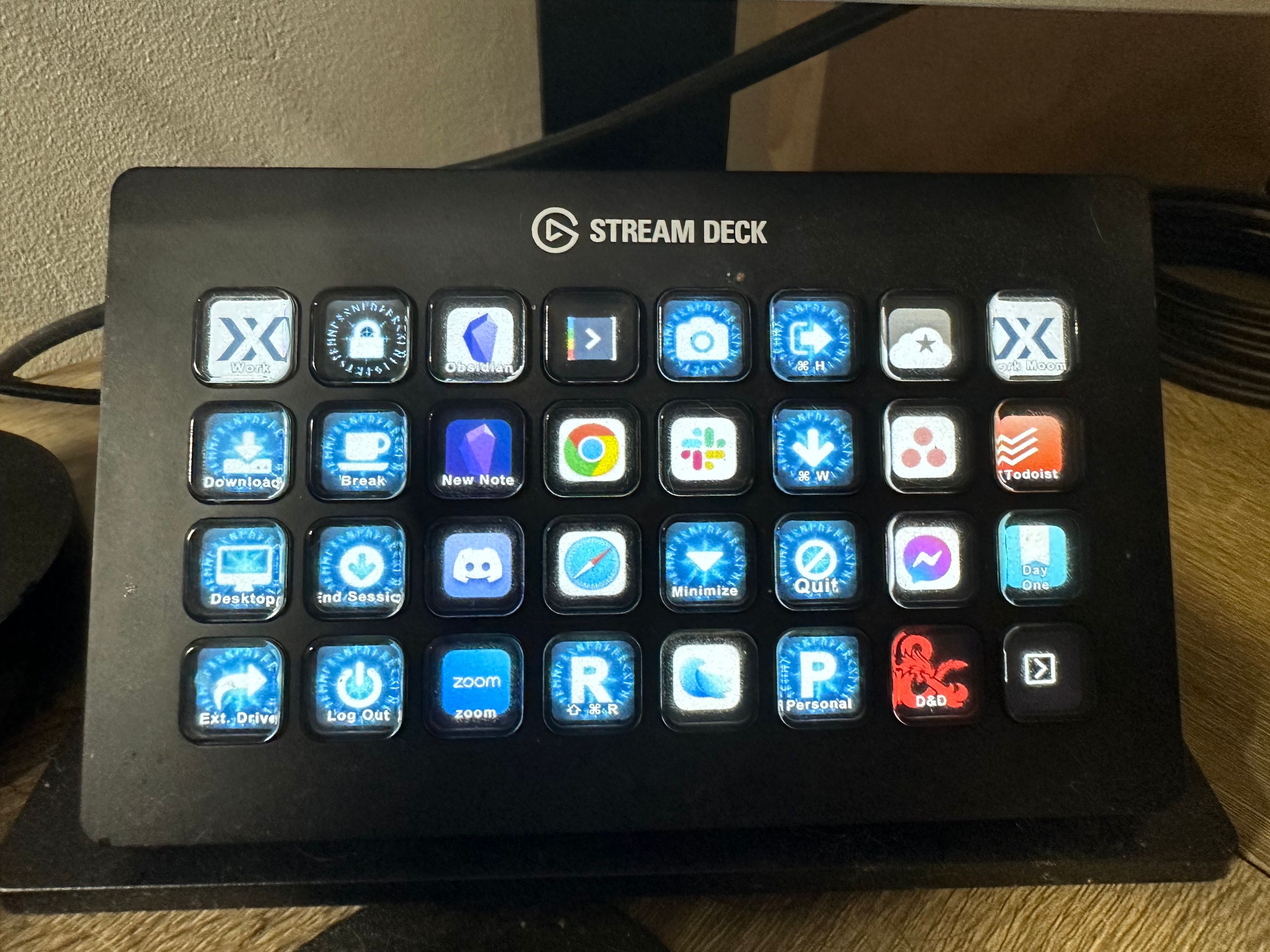 My Stream Deck Main Work Screen