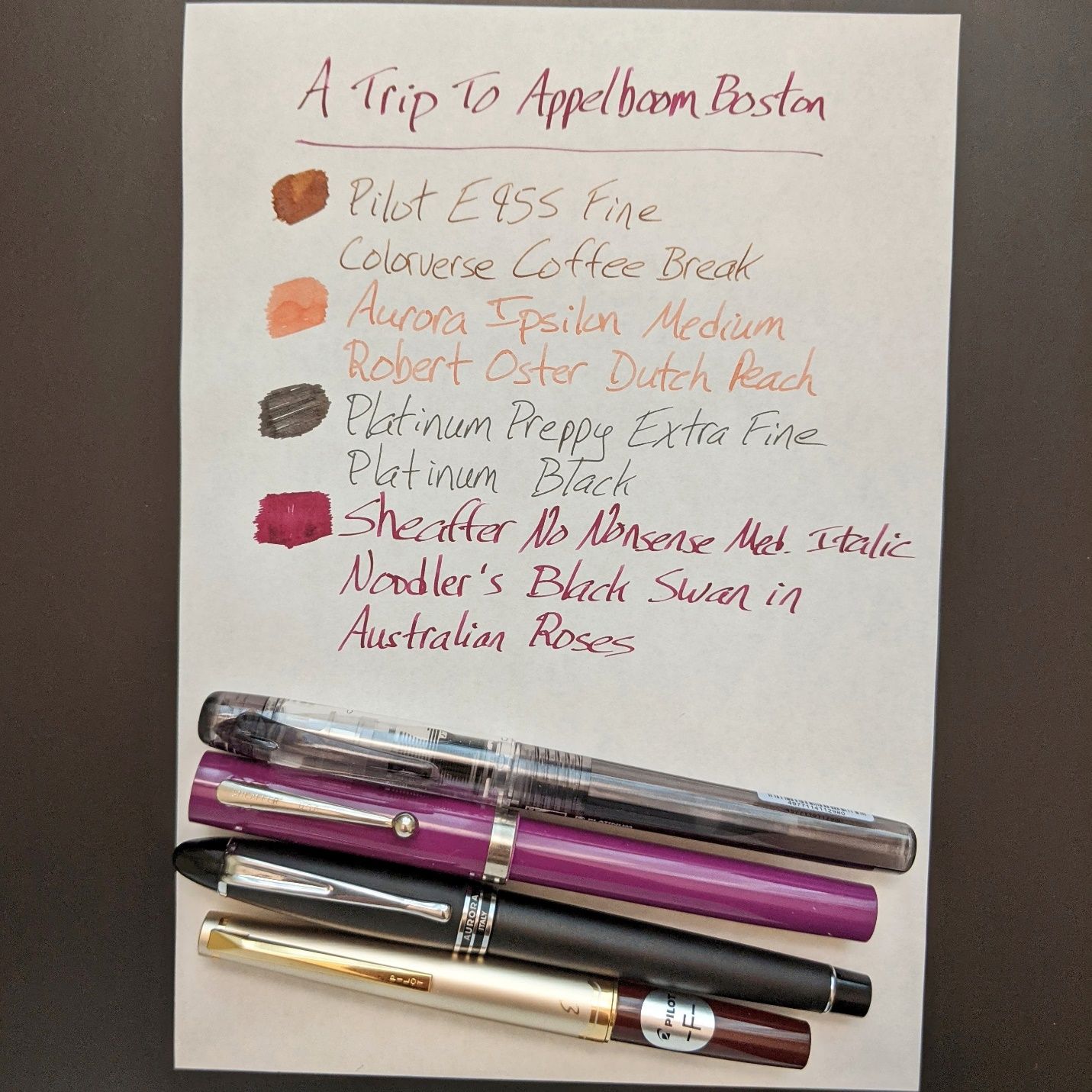 My purchases from the initial visit to Appelboom Boston in October 2021