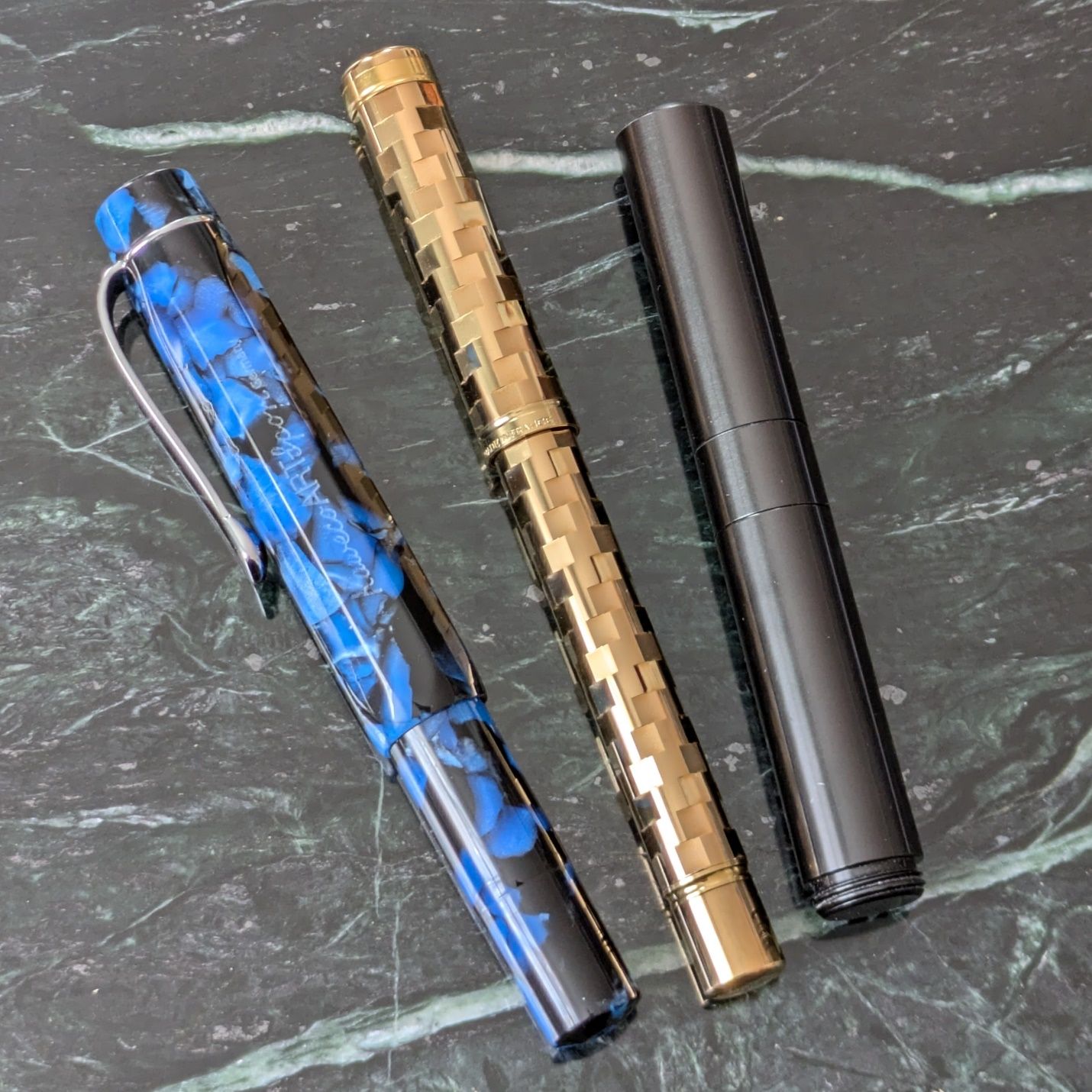 From left: Kaweco Art Sport, Waterman Lady Patricia, Schon DSGN P6. 