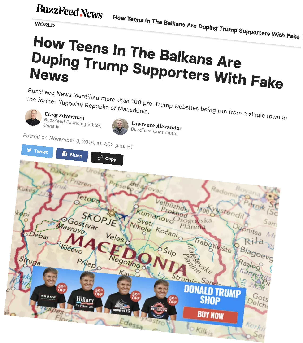 Buzzfeed reports on fake news makers