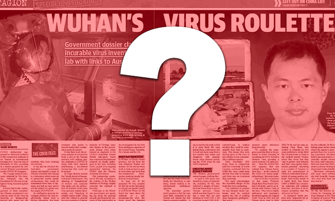 News Corp tabloid the Daily Telegraph carried this report on 2 May 2020 claiming it had a ‘bombshell dossier’ revealing China covered up the origins of coronavirus. Photograph: News Corp