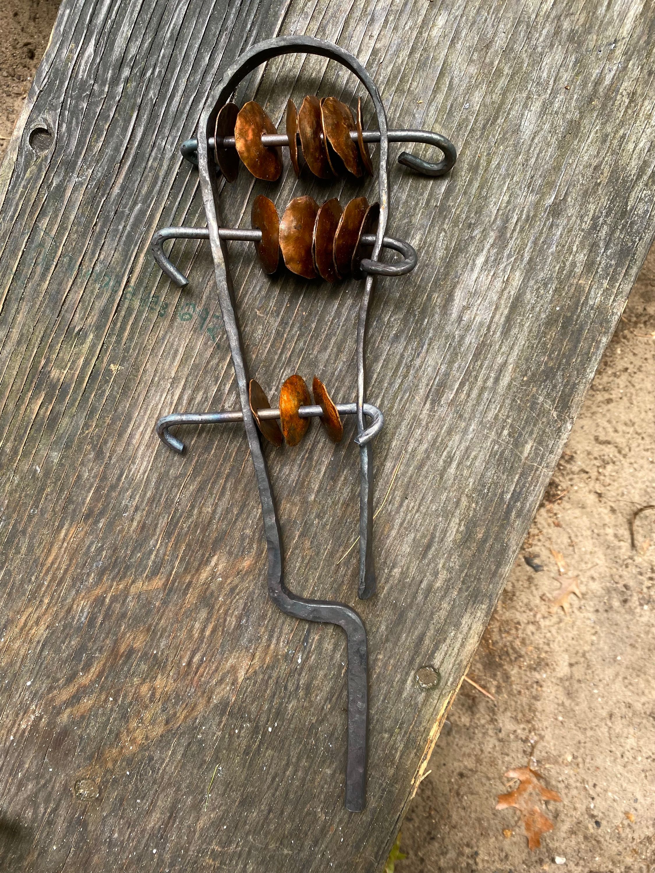 Sistrum Rattle, handmade with iron, steel and copper