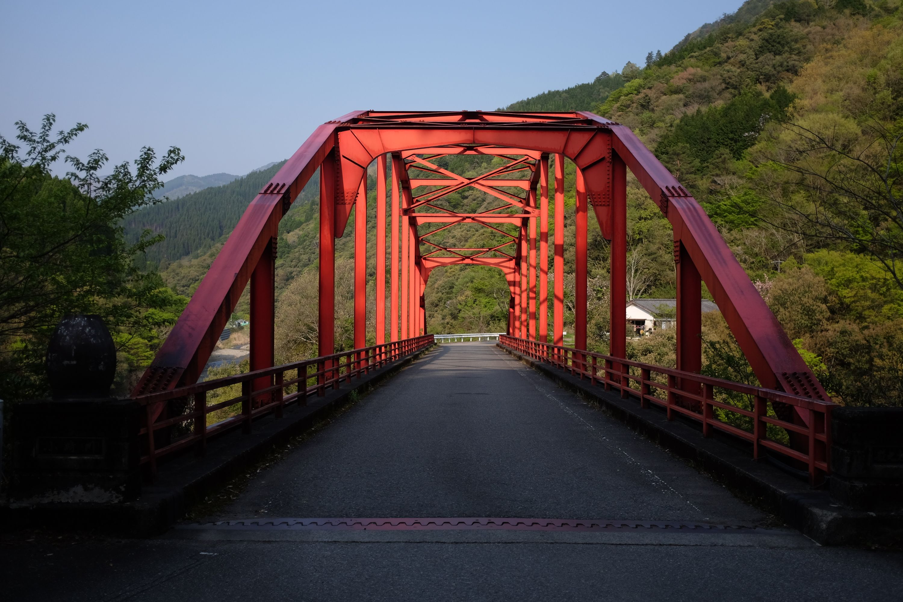 A closer view of the same bridge, implying that the author is about to cross it.